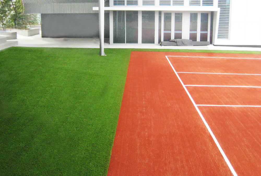 SPORTS INSTALLATIONS WITH FAKE GRASS